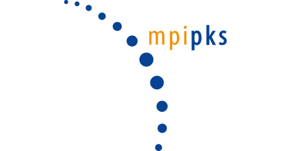 Logo des Max-Planck-Instituts für Physik komplexer Systeme mit stilisierter Punktlinie und Schriftzug mpipks.
